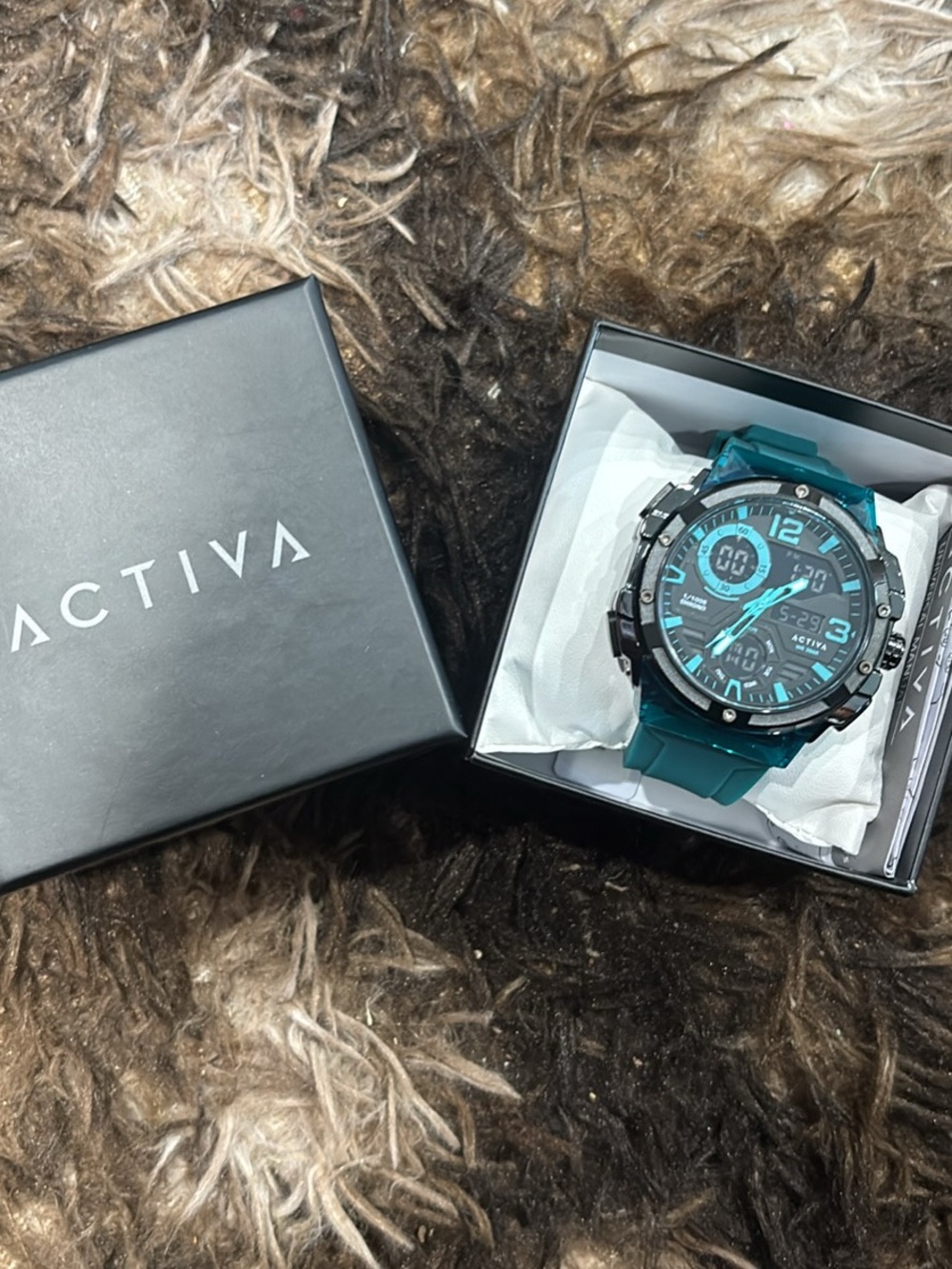 Invicta Teal and Black Digital-Analog Men’s Watch